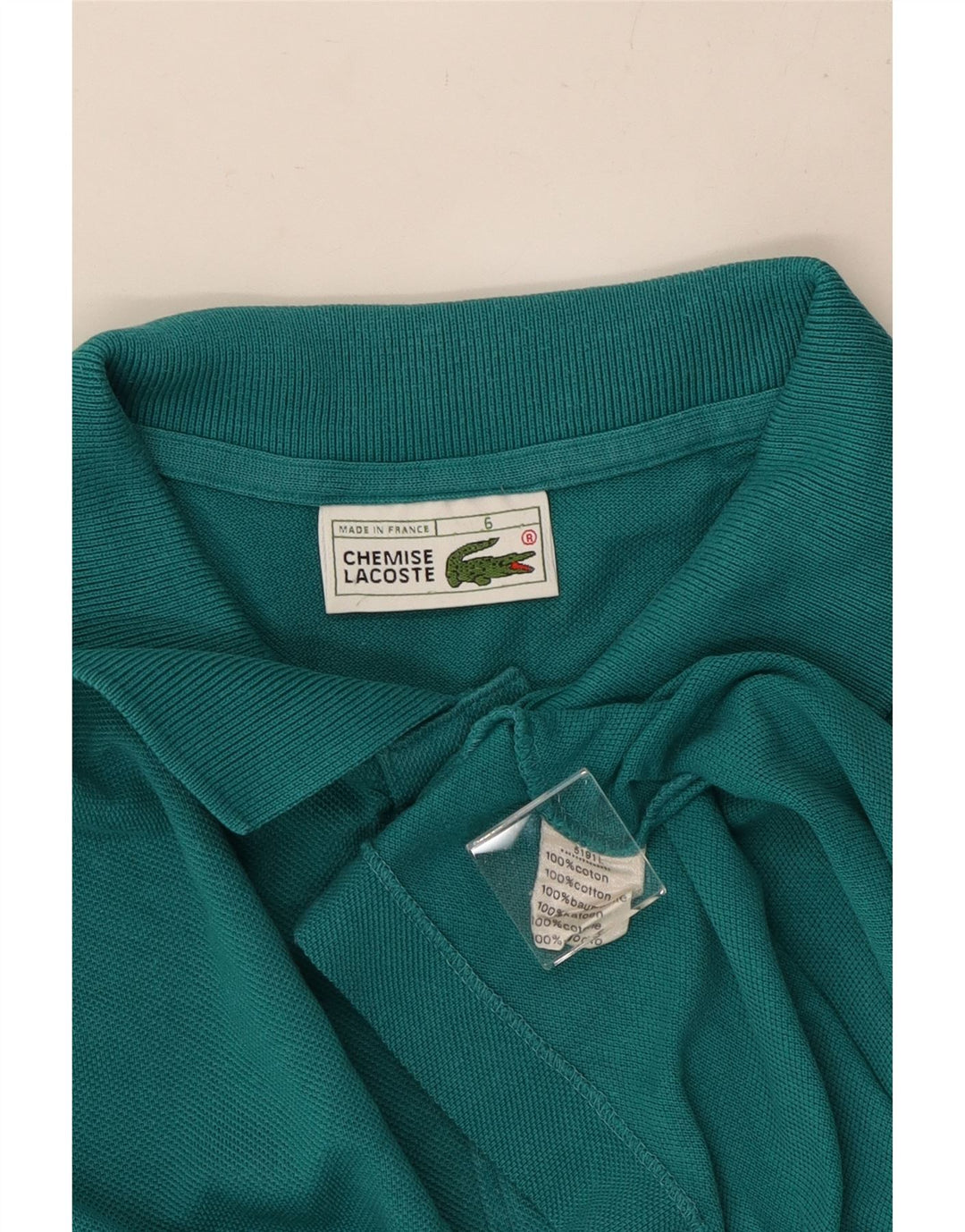 Ανδρικό μπλουζάκι πόλο LACOSTE, μέγεθος 6 XL, βαμβακερό τιρκουάζ