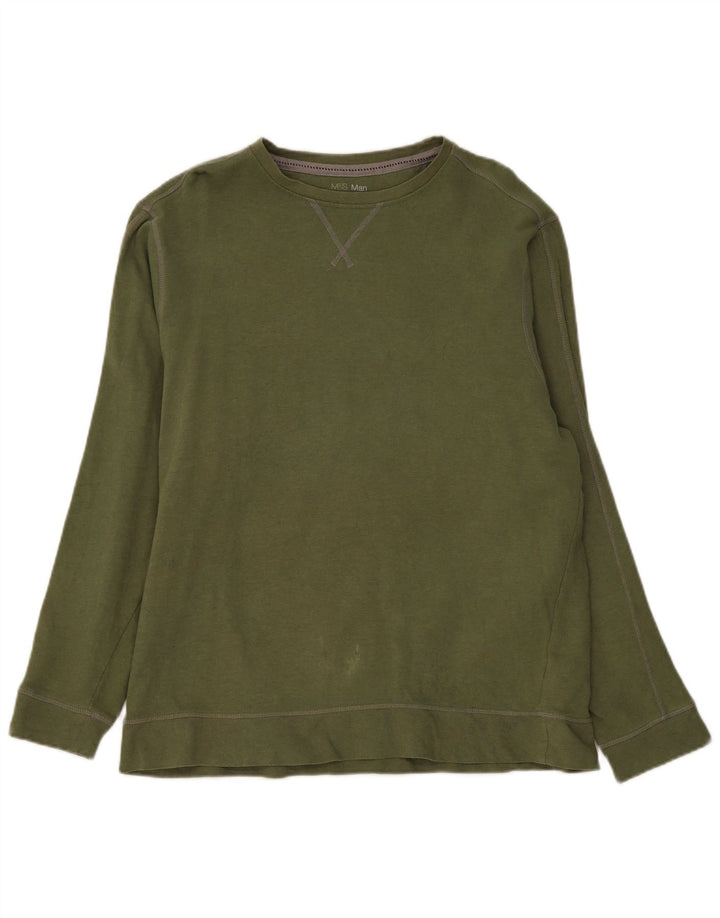 Ανδρική φούτερ Marks & Spencer Jumper XL Khaki Cotton