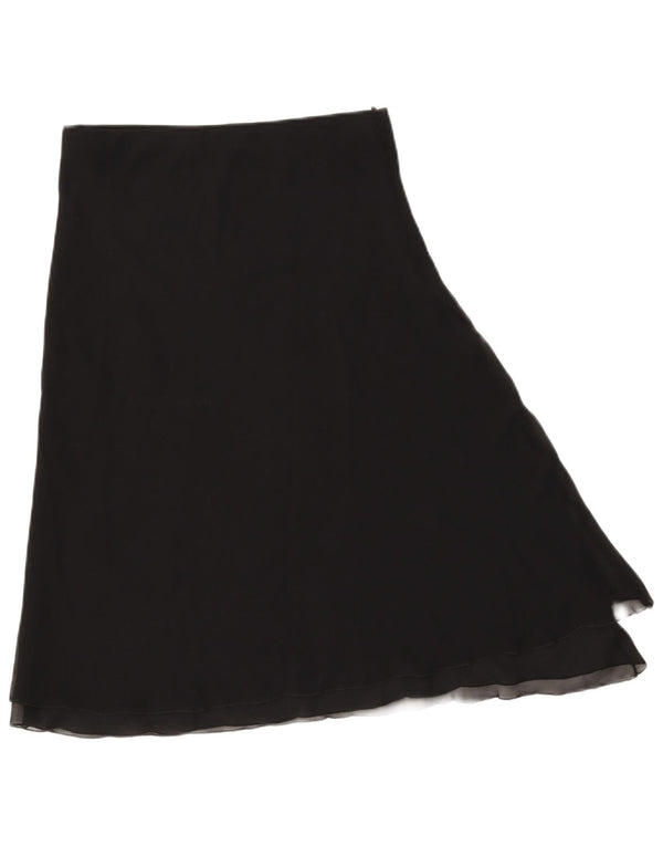 Benetton Womens See Through A-Line Skirt W32 Large Black