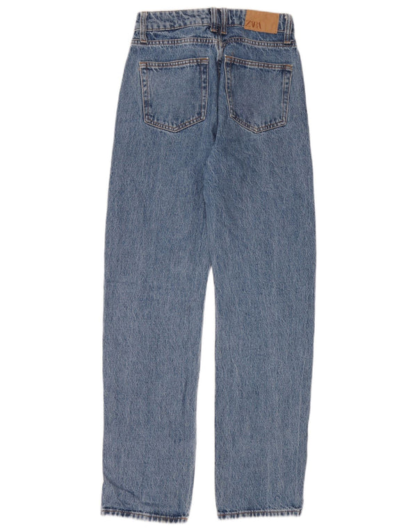 Zara Γυναικείο Straight Jeans EU 34 2XS W24 L30 Blue