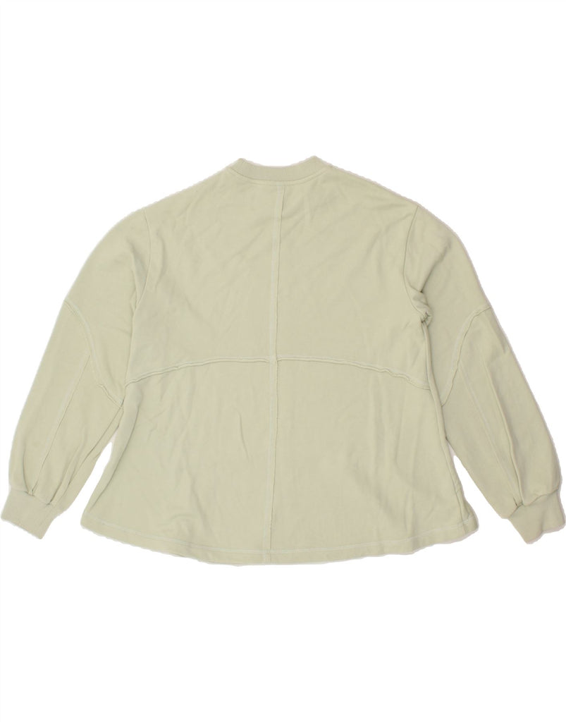 SWEATY BETTY Womens Oversized Sweatshirt Jumper UK 10 Small Green Cotton Vintage Sweaty Betty and Second-Hand Sweaty Betty from Messina Hembry 