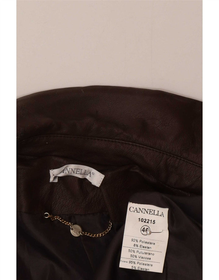 Vintage γυναικείο σακάκι IT 46 Large Brown Colourblock Polyester