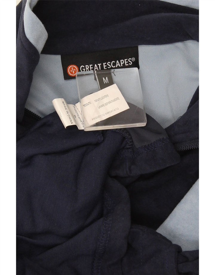Μεγάλη ανδρική φόρμα βελούδινης φόρμας Escapes Top Jacket Medium Navy Blue Colourblock