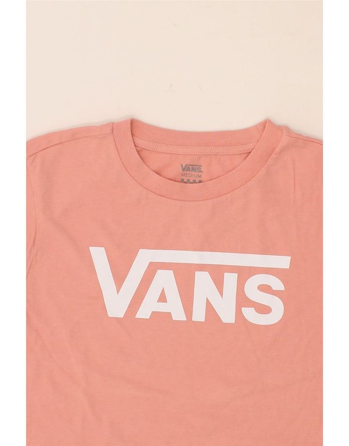 VANS Womens Graphic T-Shirt Top UK 12 Medium Pink Cotton Vintage Vans and Second-Hand Vans from Messina Hembry 