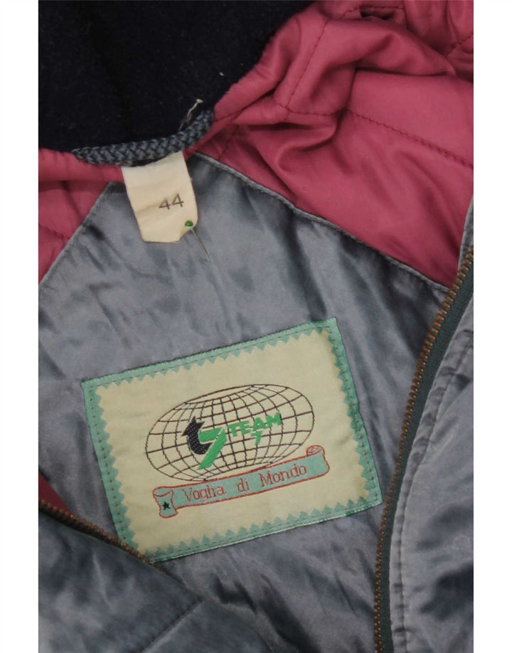 Vintage Γυναικείο Μπουφάν με κουκούλα Oversized Windbreaker IT 44 Medium Blue