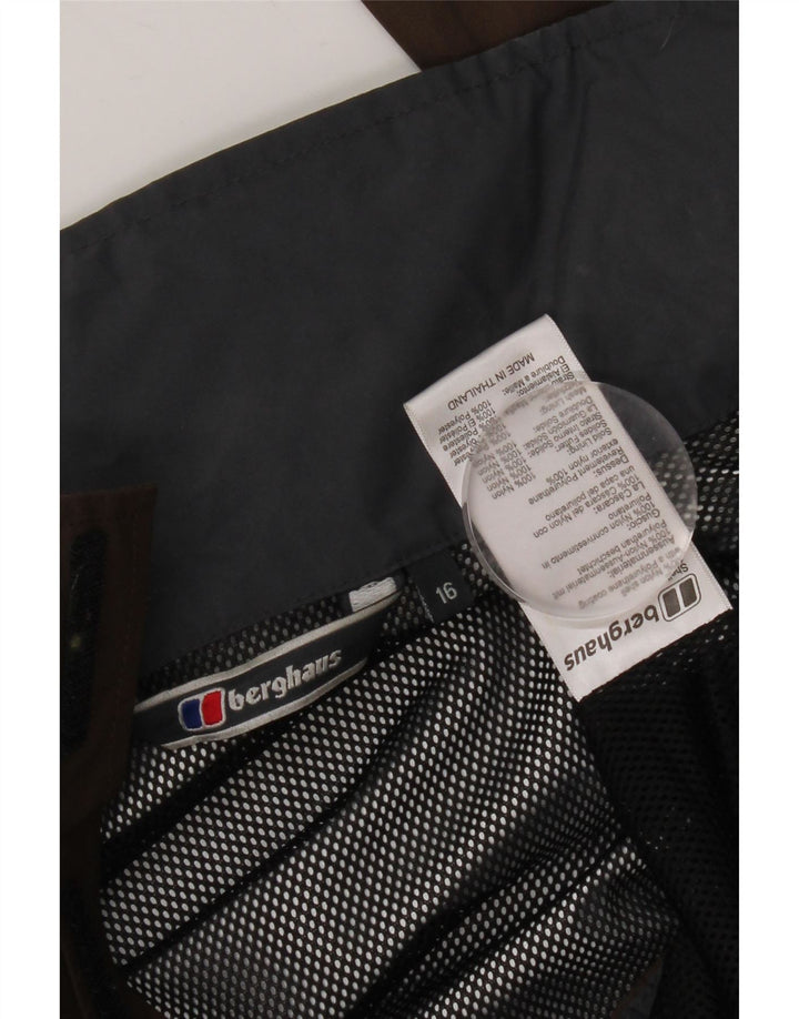 Γυναικείο μπουφάν βροχής με κουκούλα Berghaus UK 16 Large Brown Nylon