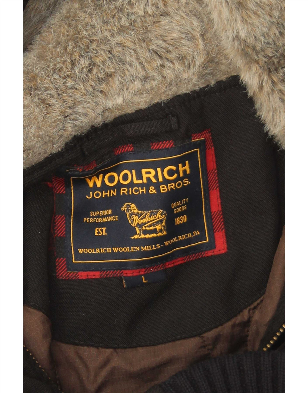 Woolrich Ανδρικό μπουφάν Bomber με κουκούλα UK 40 Large Black Polyamide