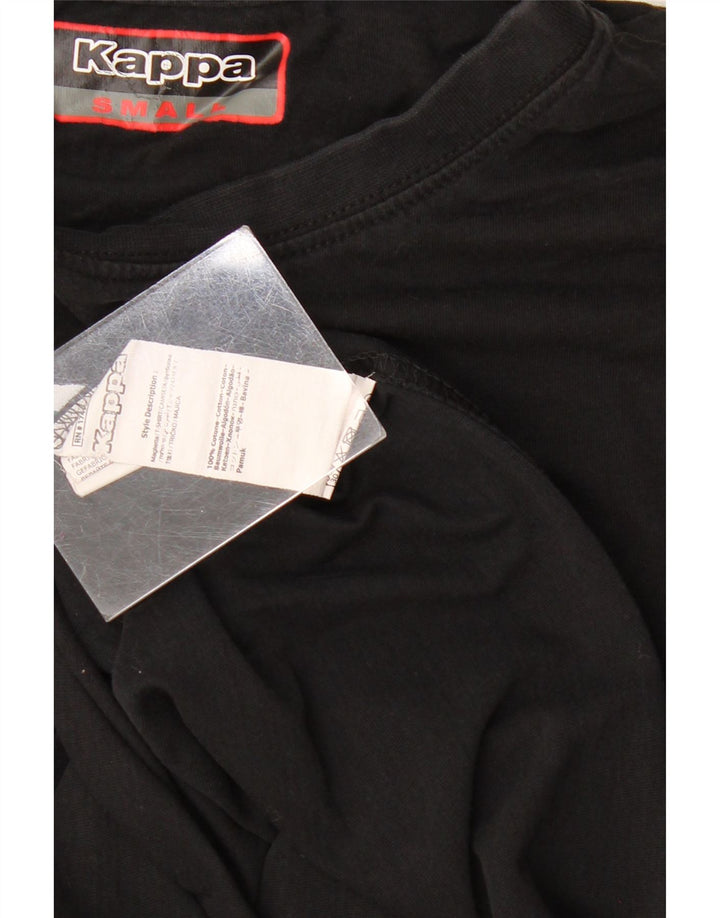 Kappa Ανδρικό γραφικό T-Shirt Top Μικρό μαύρο βαμβακερό