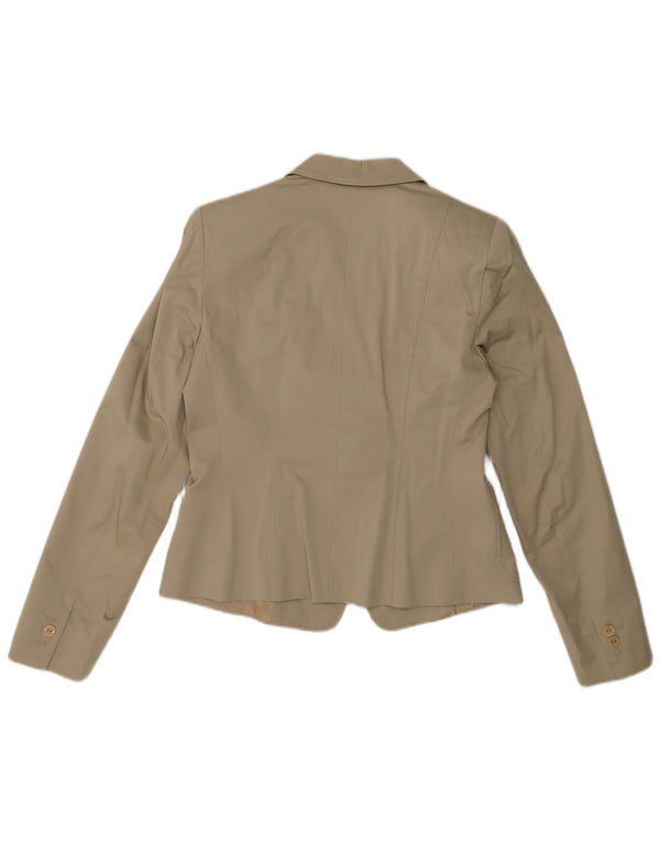 Max Mara γυναικείο σακάκι 1 κουμπιού σακάκι UK 12 Medium Beige βαμβακερό