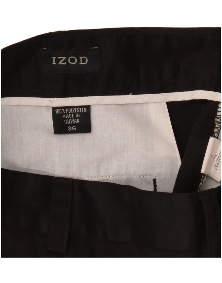 Izod Ανδρικό σορτς Chino με καρφίτσες W36 μεγάλο μαύρο πολυεστέρα