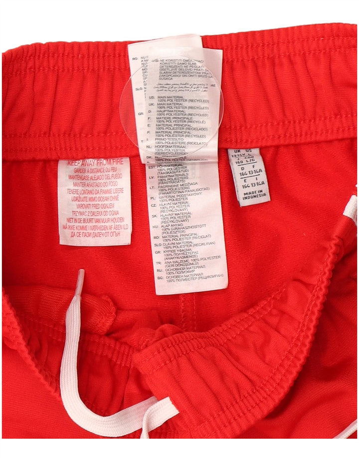Adidas Boys Tracksuit Trousers Joggers 13-14 Years Red Polyester