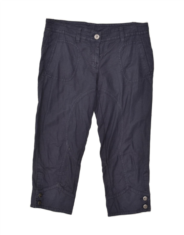 MARLBORO CLASSICS Womens Capri Trousers EU 40 Medium W32 L20  Navy Blue | Vintage Marlboro Classics | Thrift | Second-Hand Marlboro Classics | Used Clothing | Messina Hembry 