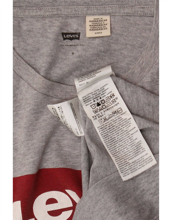 Ανδρικό γραφικό μπλουζάκι Levi's Top Small Grey Cotton