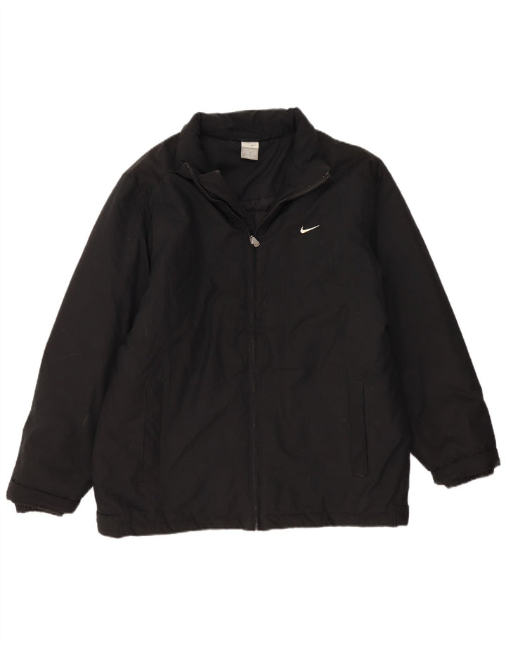 Ανδρικό μπουφάν Nike με επένδυση UK 39/41 Μεσαίο μαύρο πολυεστέρα