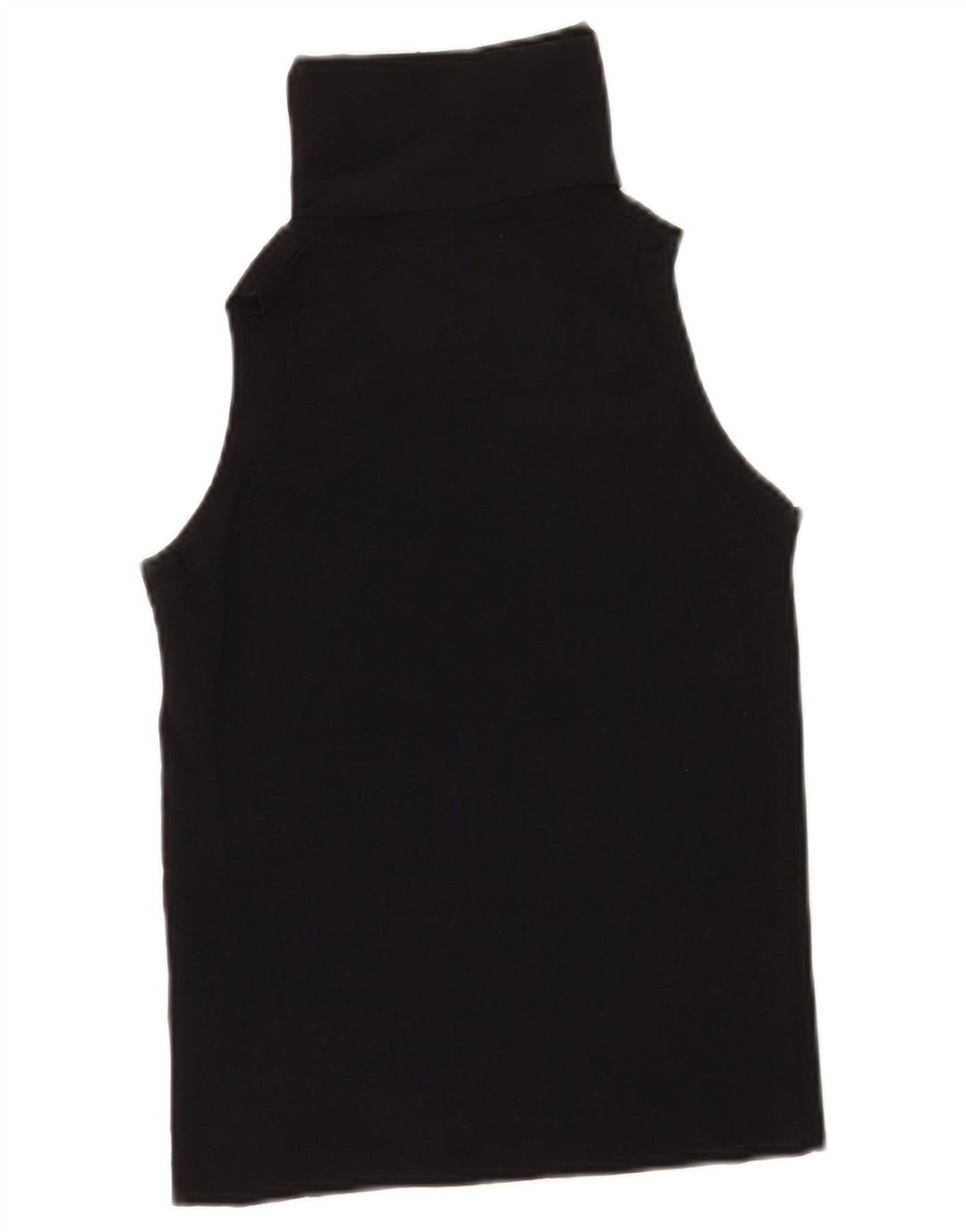 Zara Γυναικείο Crop Vest Top UK 12 Medium Black Viscose