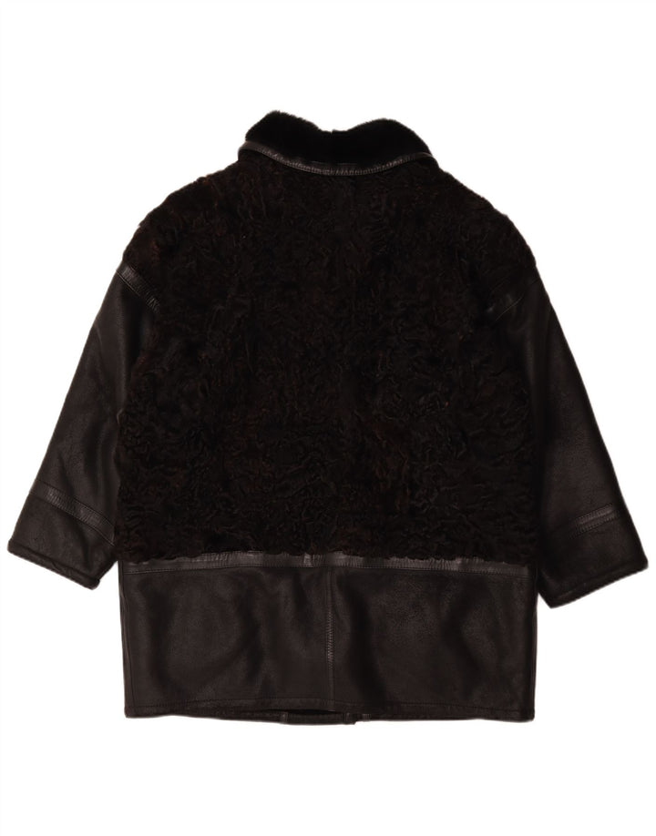 Vintage Γυναικείο Παλτό IT 46 Large Black Colourblock