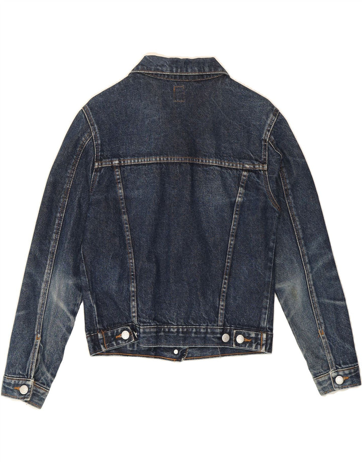 PIT STOP Womens Denim Jacket UK 14 Large Blue Cotton Vintage Pit Stop and Second-Hand Pit Stop from Messina Hembry 