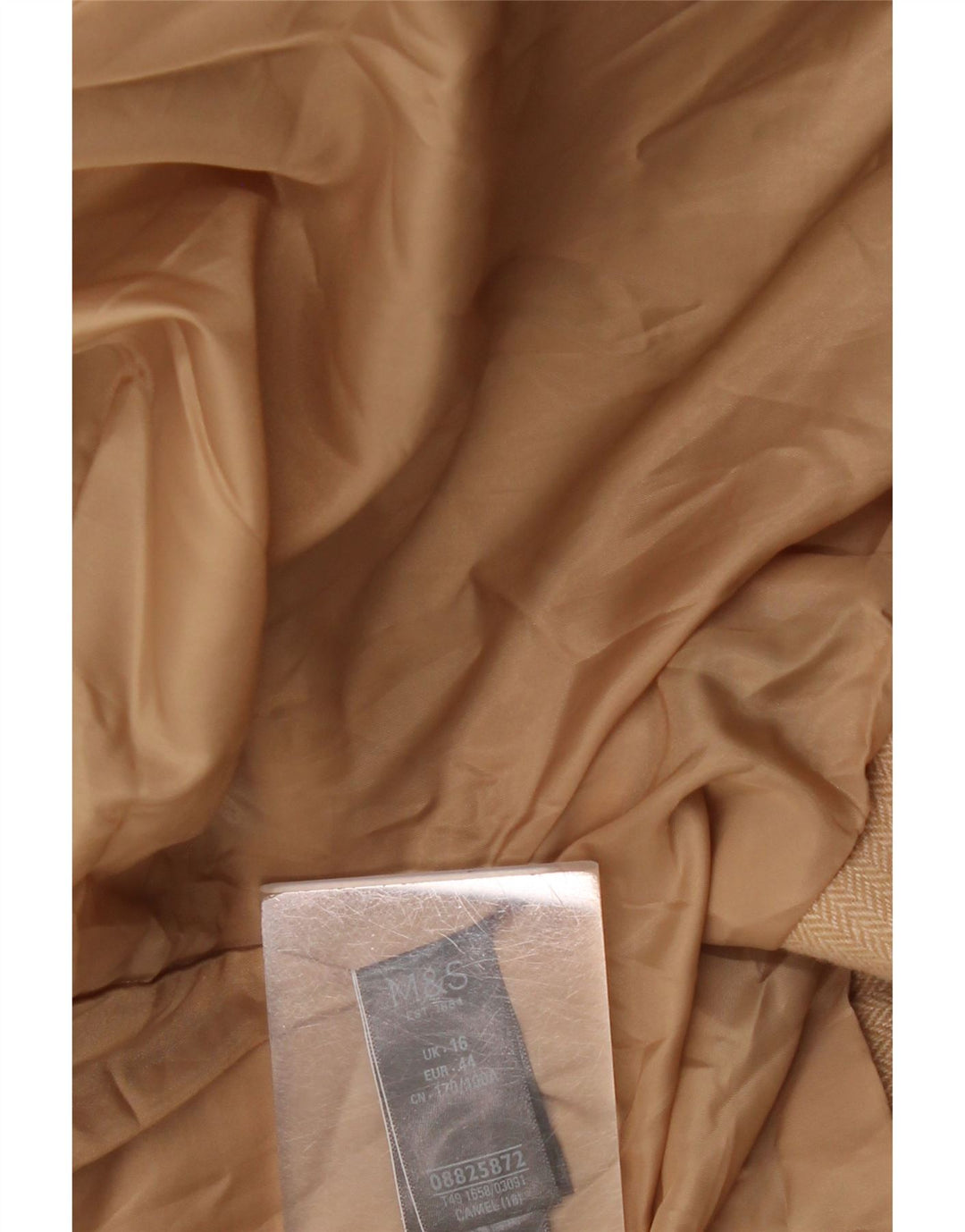 Marks & Spencer Γυναικείο Πανωφόρι UK 16 Μεγάλο Μπεζ πολυεστέρας ψαροκόκαλο