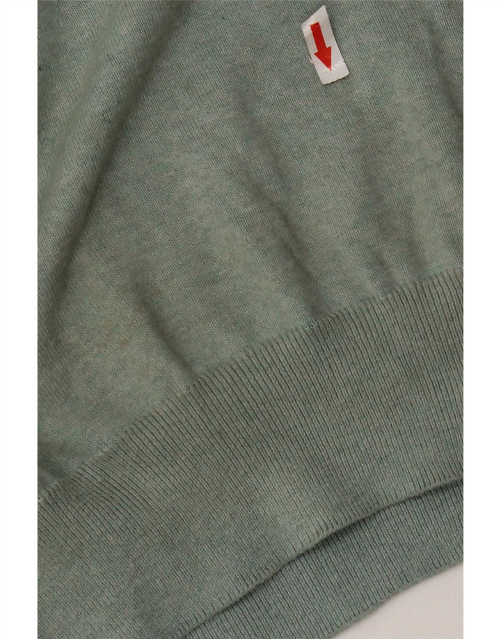 Ανδρικό πουλόβερ Marks & Spencer Boat Neck Jumper Μεσαίο πράσινο βαμβακερό