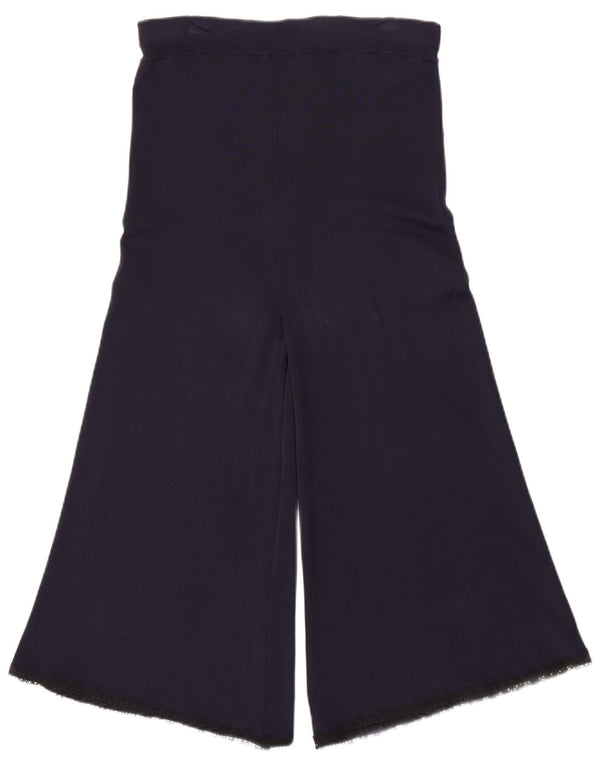 ZARA Womens Wide Leg Casual Trousers Medium W30 L21 Navy Blue