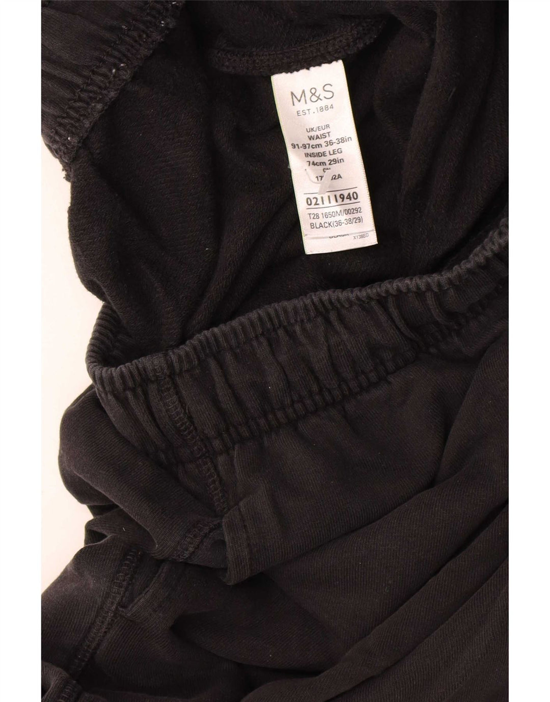 Ανδρική αθλητική φόρμα Marks & Spencer Παντελόνι XL Μαύρο βαμβακερό