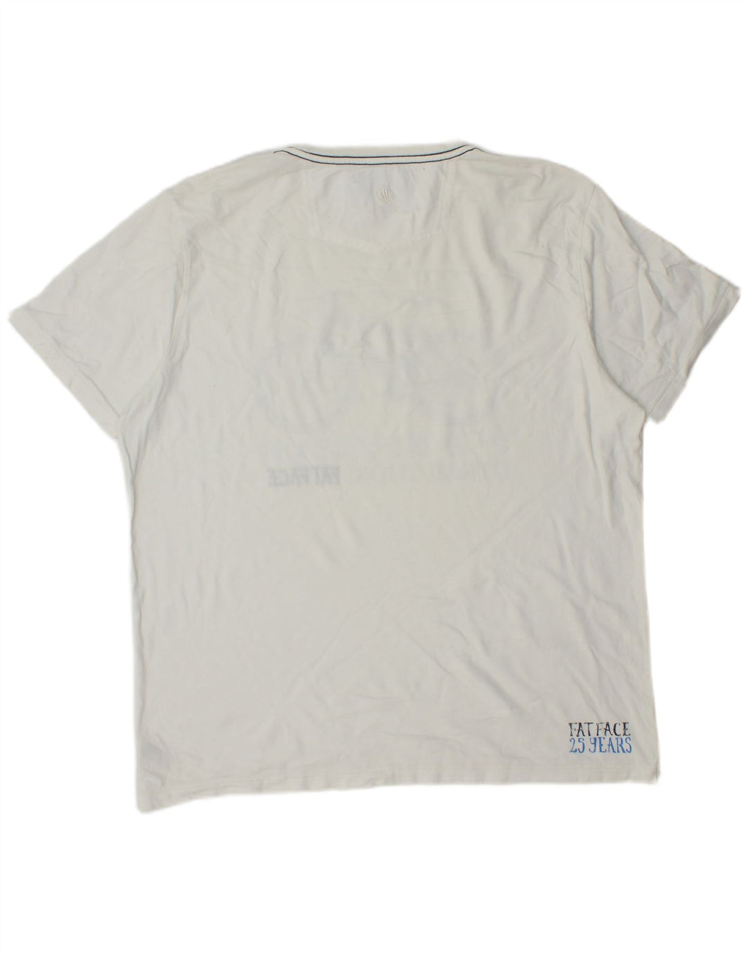 Ανδρικό γραφικό T-Shirt Fat Face Top μεγάλο λευκό βαμβακερό