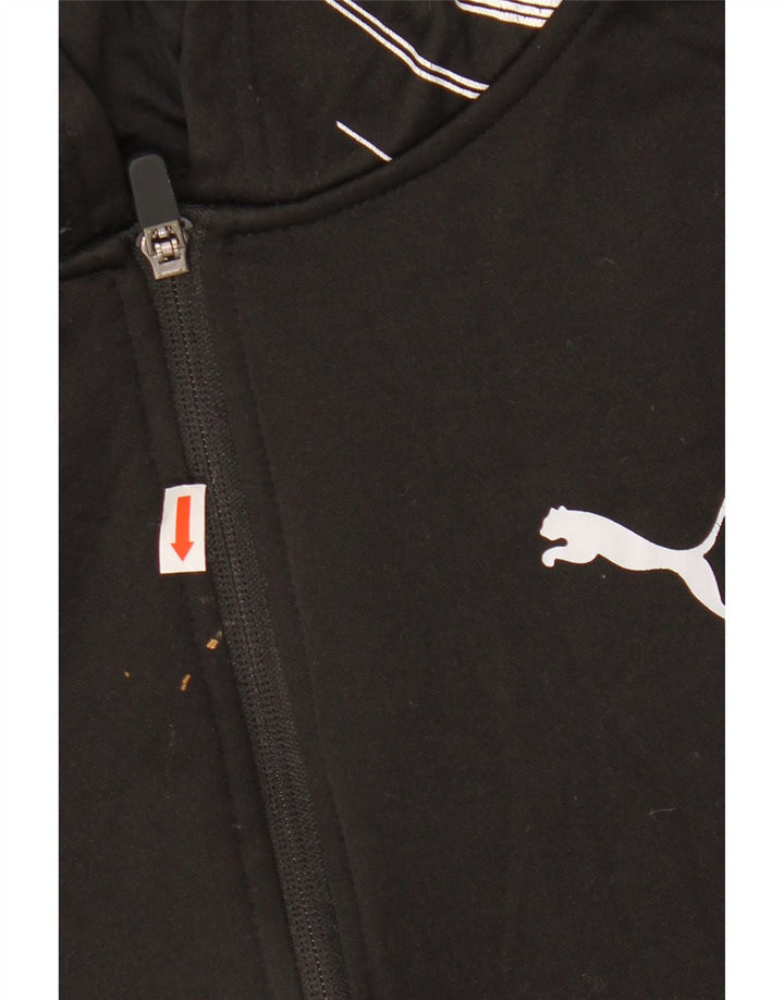 Πουλόβερ PUMA Boys Graphic Zip Hoodie 10-11 ετών Μεσαίο μαύρο πολυεστέρα