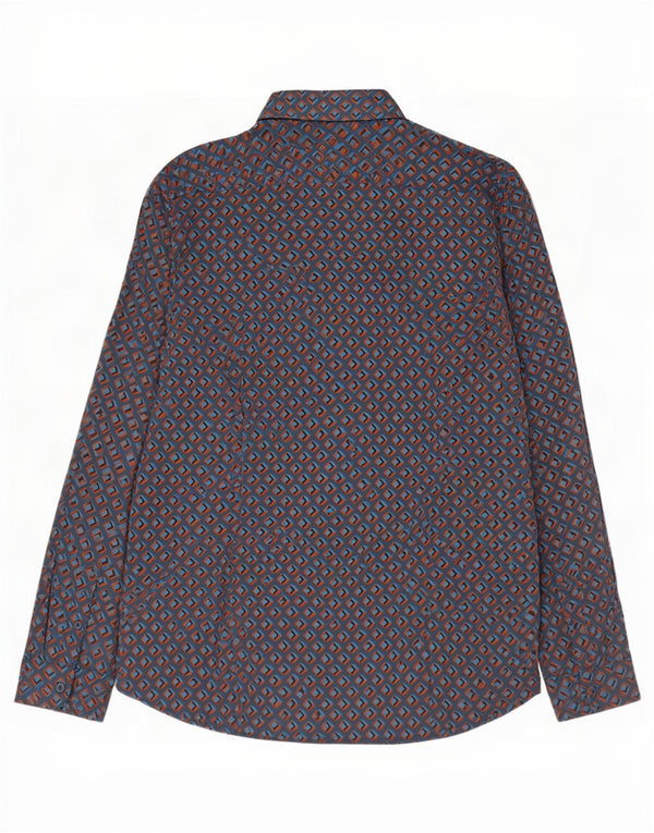 Ανδρικό πουκάμισο Ted Baker Νούμερο 6 2XL Navy Blue Geometric Cotton