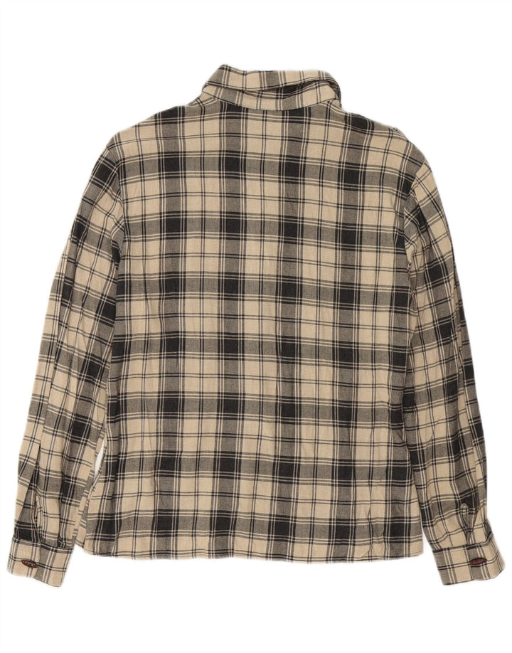 Γυναικείο πουκάμισο Benetton IT 44 Medium Beige καρό βισκόζη