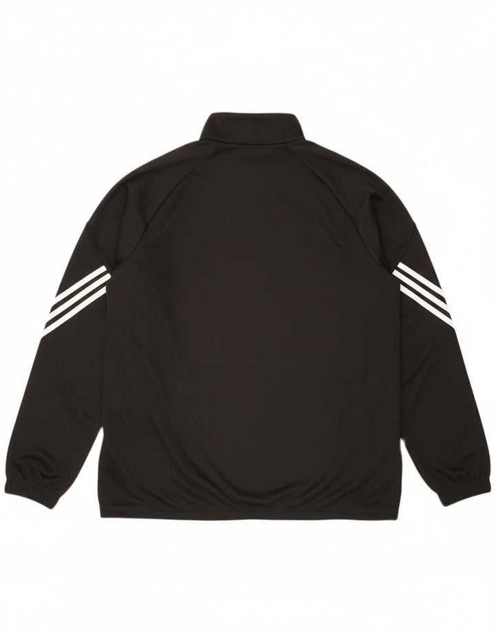 Adidas Ανδρική φόρμα πουλόβερ με φερμουάρ Climalite Top XL Μαύρο Πολυεστέρας