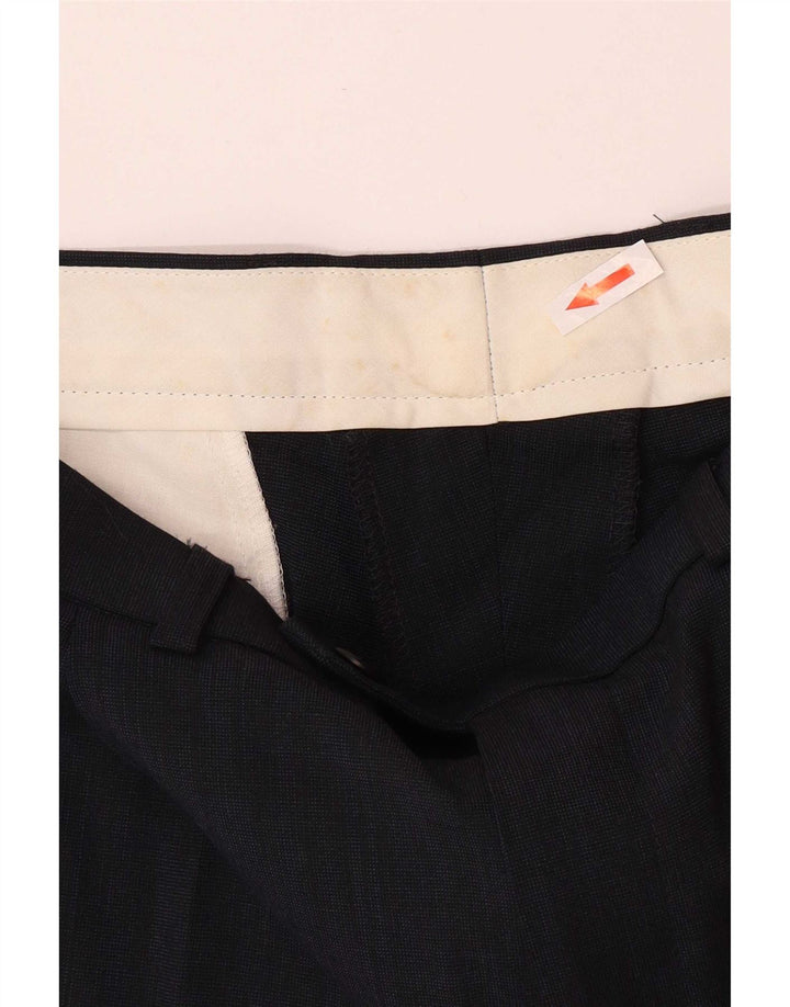 Marks & Spencer Ανδρικό παντελόνι με καρφίτσα W34 L33 Navy Blue Polyester