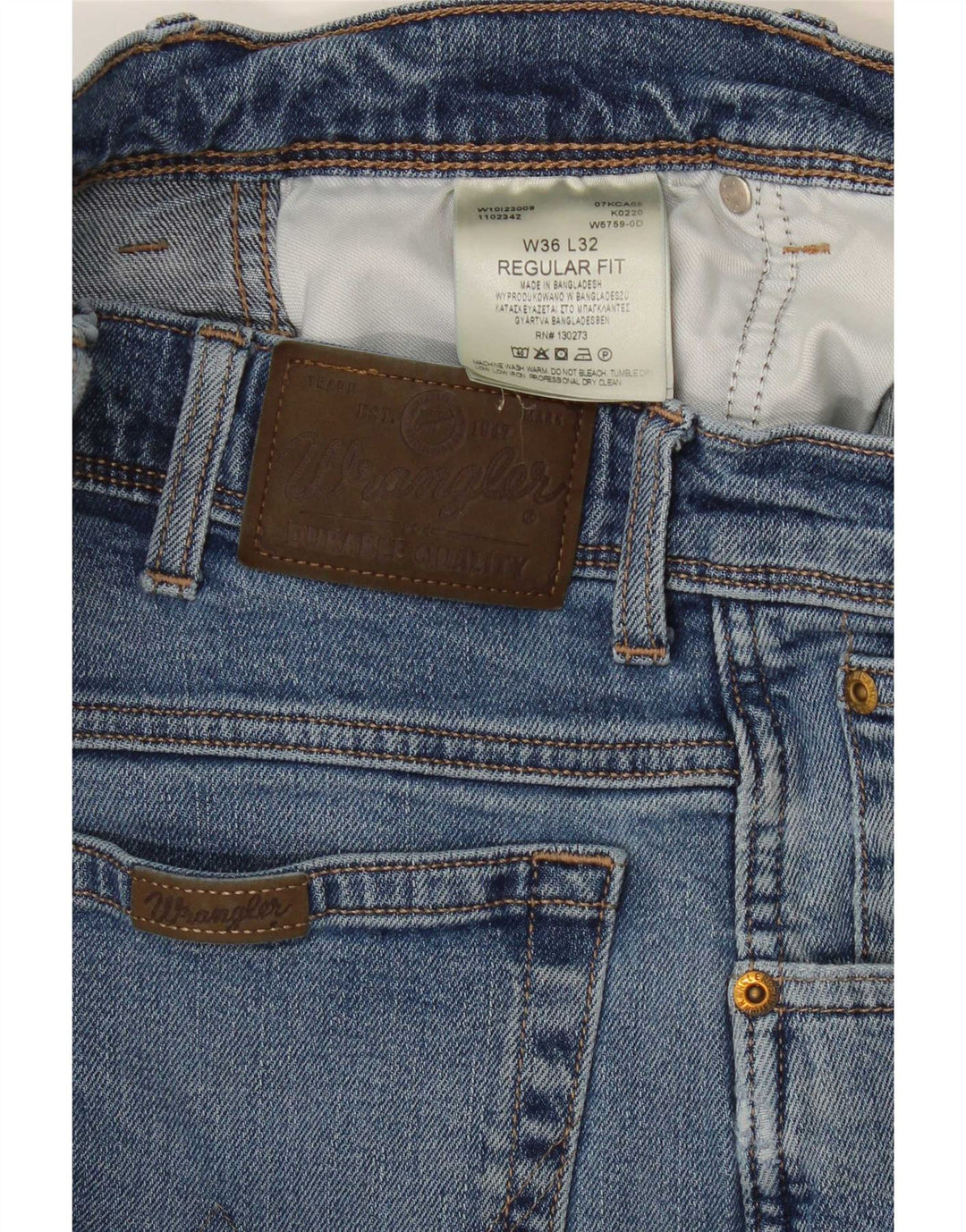 Ανδρικό τζιν ίσιο Wrangler Regular Fit W36 L32 Μπλε βαμβακερό