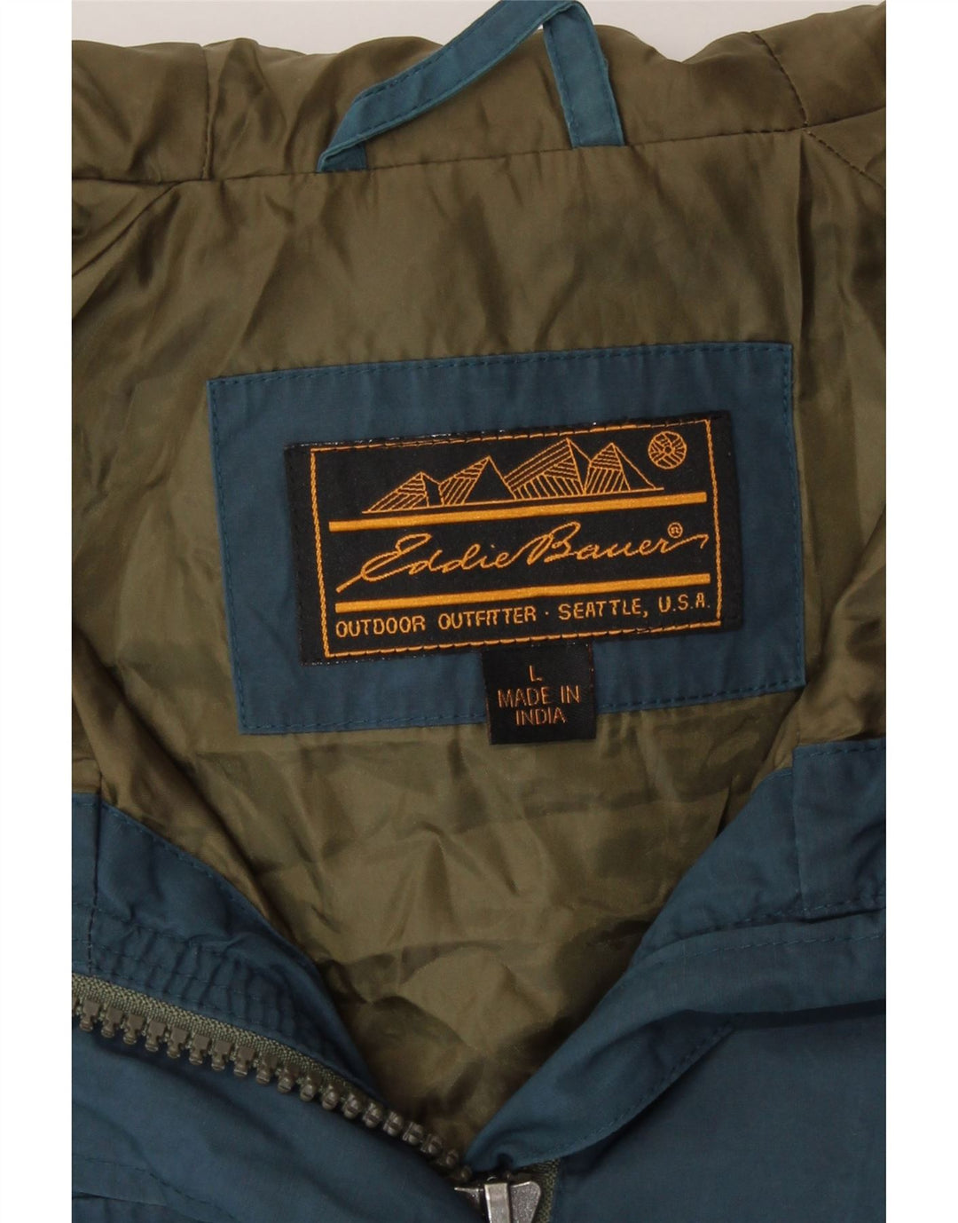 Eddie Bauer Γυναικείο κουκούλα Utility Jacket UK 16 Large Blue Nylon