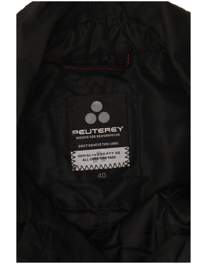 PEUTEREY Γυναικείο παλτό με διπλό στήθος IT 40 Small Black Polyester