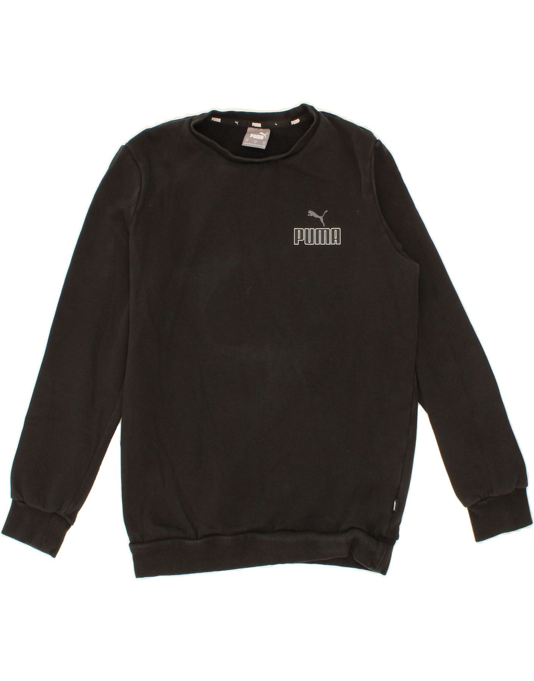 PUMA Mens Graphic Sweatshirt Jumper XS Black Cotton Vintage Puma and Second-Hand Puma from Messina Hembry 