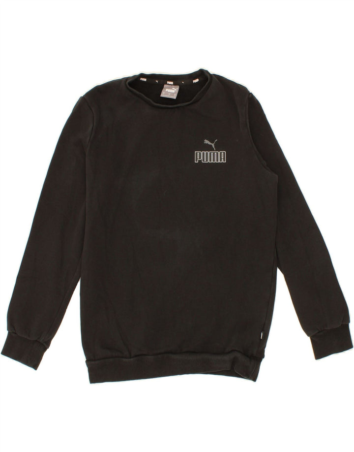 PUMA Mens Graphic Sweatshirt Jumper XS Black Cotton Vintage Puma and Second-Hand Puma from Messina Hembry 