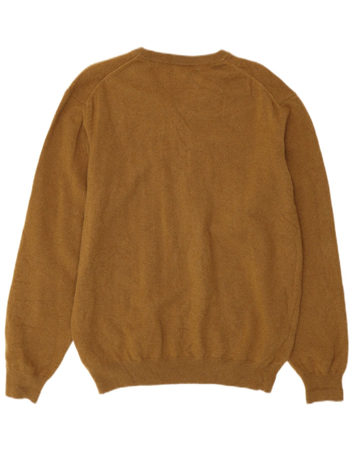 Ανδρικό πουλόβερ GANT με V λαιμόκοψη XL Χακί Lambswool