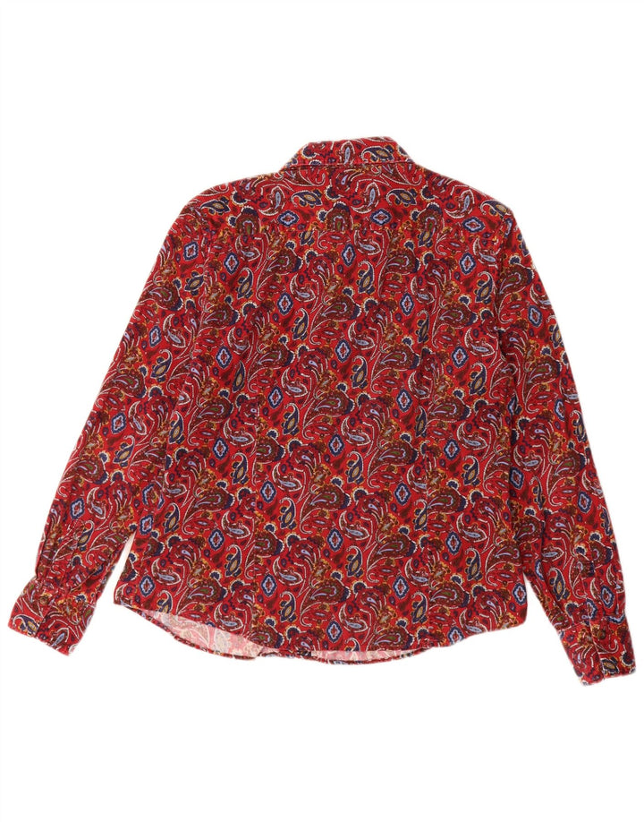 LAWRENCE GRAY Γυναικείο κοτλέ πουκάμισο EU 40 Μεσαίο κόκκινο Paisley βαμβακερό