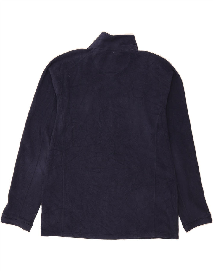 L.L.BEAN Mens Tall Zip Neck Fleece Jumper Medium Navy Blue Polyester Vintage L.L.Bean and Second-Hand L.L.Bean from Messina Hembry 