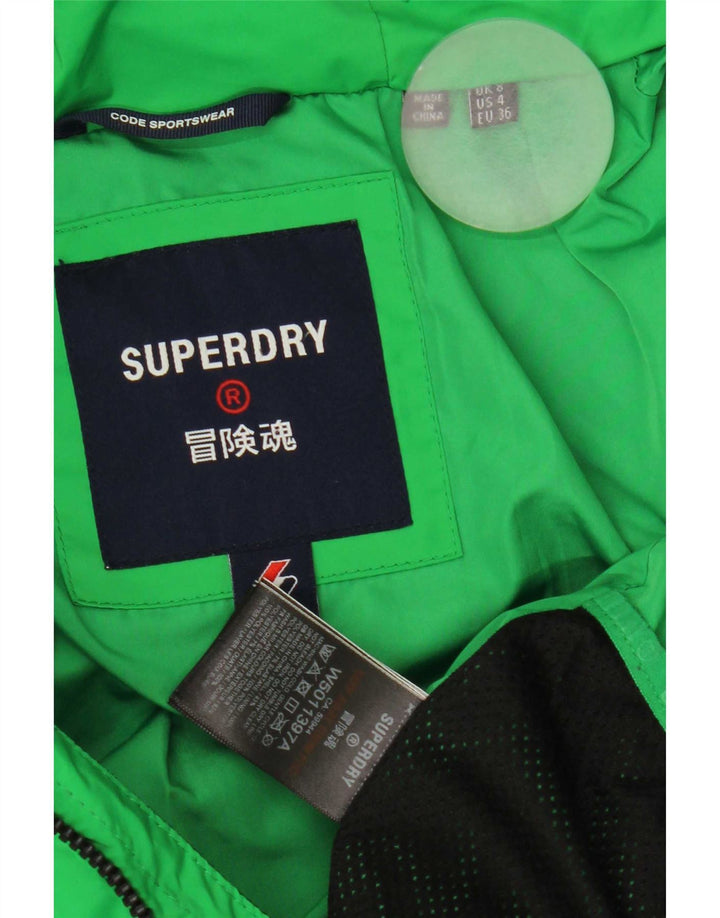 Superdry γυναικείο μπουφάν με κουκούλα UK 8 Μικρός Πράσινος Πολυεστέρας