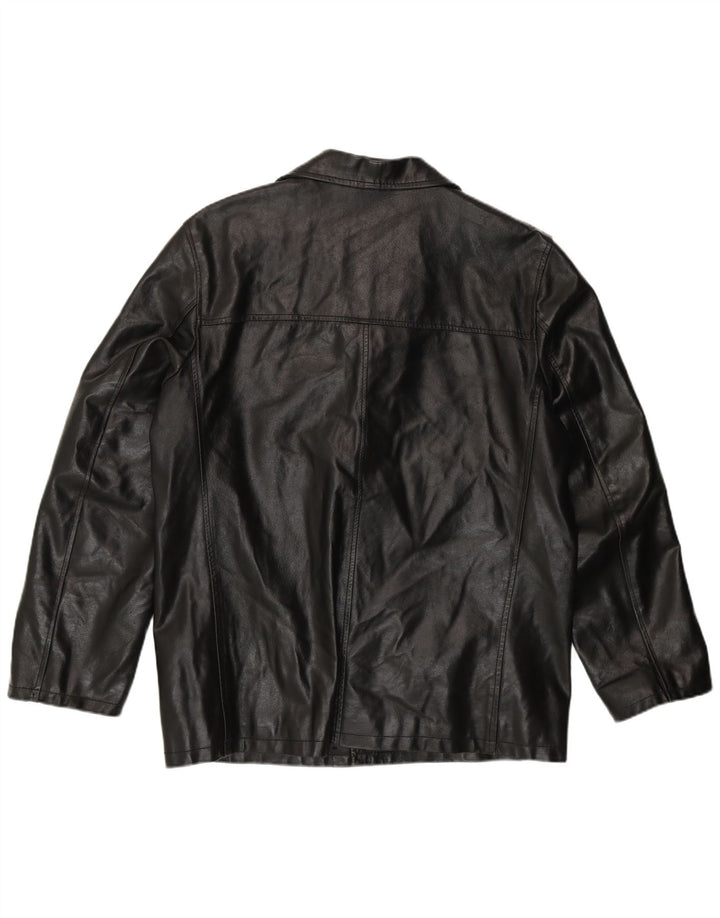 Vintage Ανδρικό Δερμάτινο Μπουφάν UK 38 Medium Black Leather