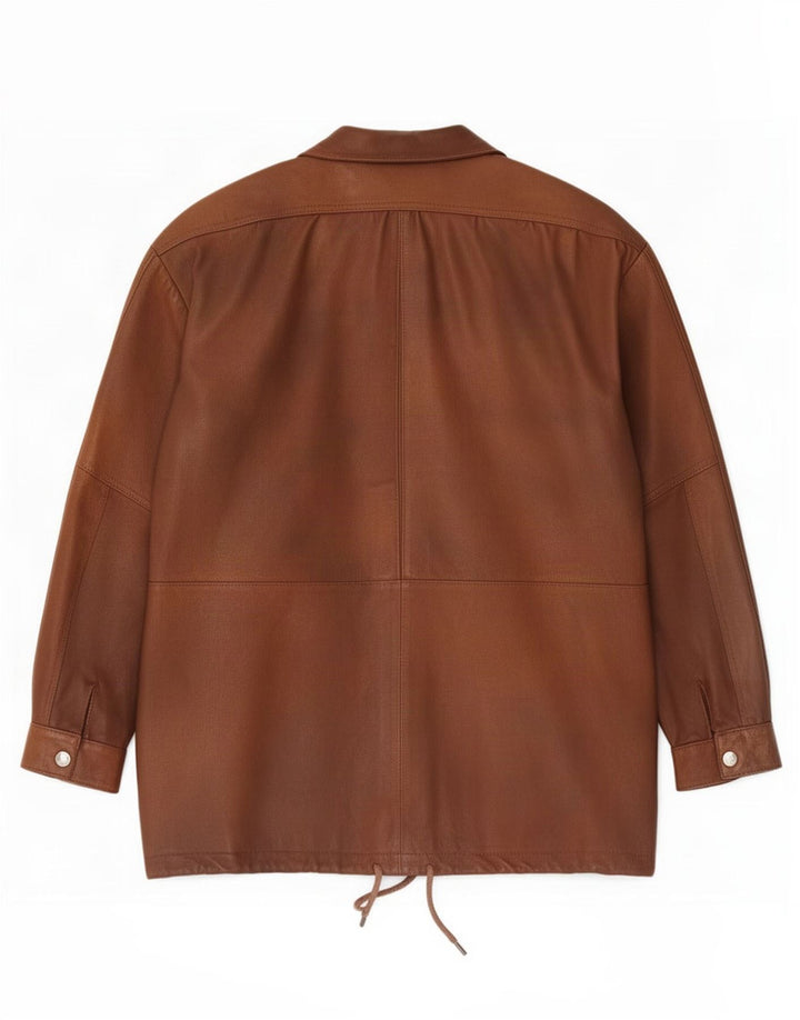 Vintage Γυναικείο Δερμάτινο Μπουφάν UK 16 Large Brown