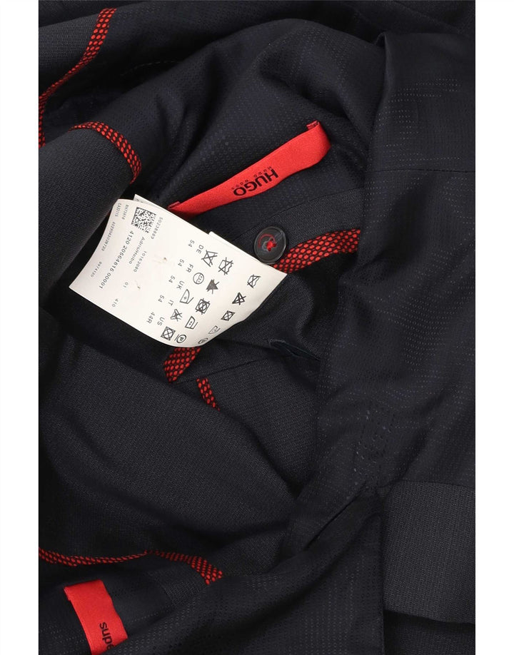 Hugo Boss Ανδρικό σακάκι με 2 κουμπιά UK 54 2XL Navy Blue Wool