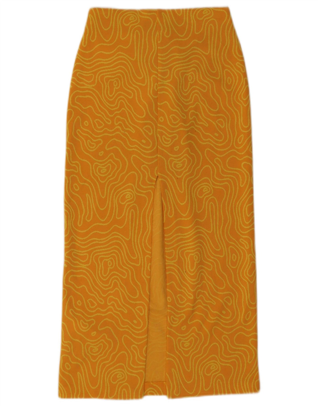 Zara Γυναικεία Midi Φούστα XS W26 Κίτρινο γεωμετρικό πολυεστέρα