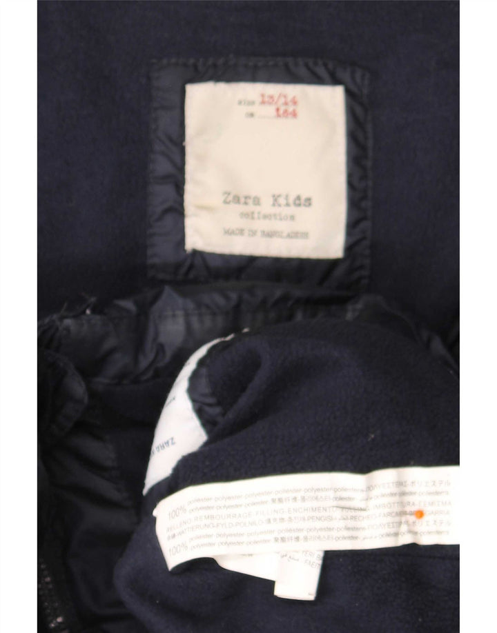Ζακέτα Zara Boys Hooded 13-14 Years Navy Blue Polyester
