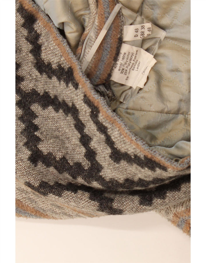 Vintage Ανδρικό τζάκετ με 2 κουμπιά Loose Fit Blazer UK 38 Medium Beige Geometric