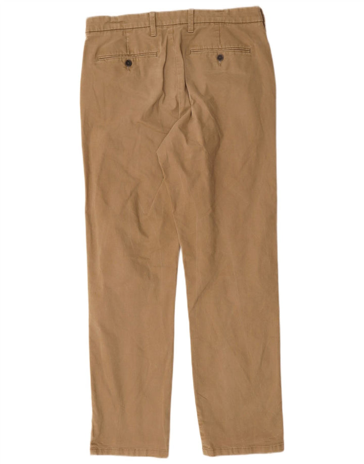 Marks & Spencer Ανδρικό ίσιο παντελόνι Chino με κανονική εφαρμογή W32 L31 καφέ