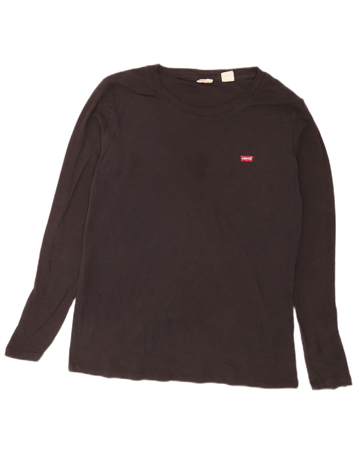 Γυναικείο τοπ Levi's μακρυμάνικο UK 18 XL μαύρο βαμβακερό