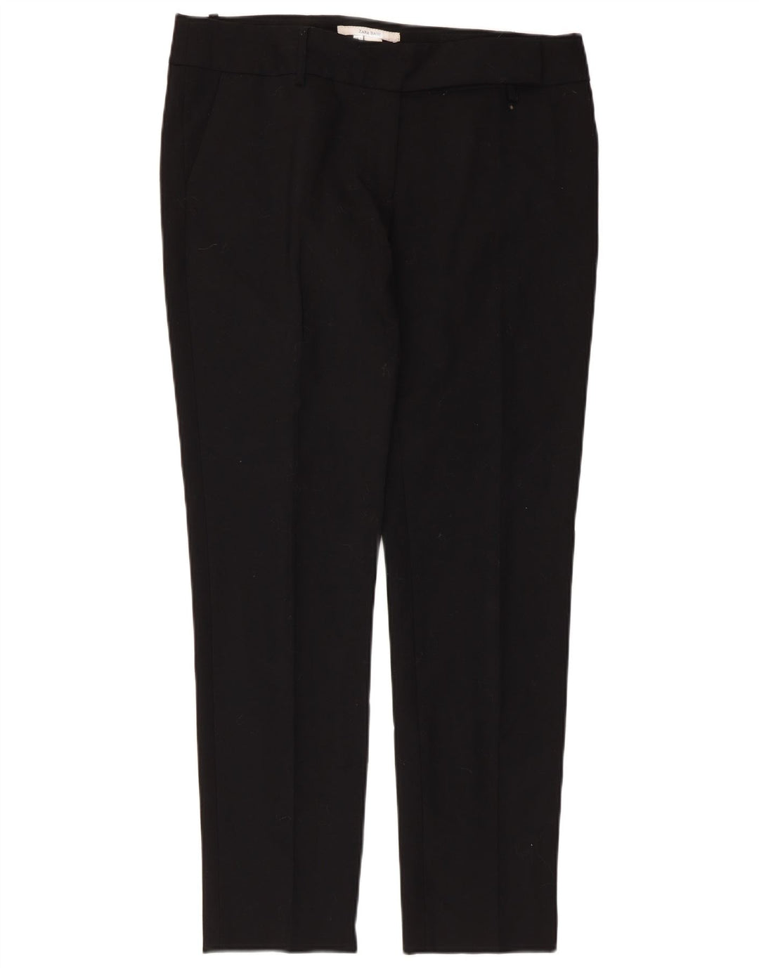 Zara Γυναικείο Slim παντελόνι Chino EU 42 Large W32 L30 Μαύρο πολυεστέρα