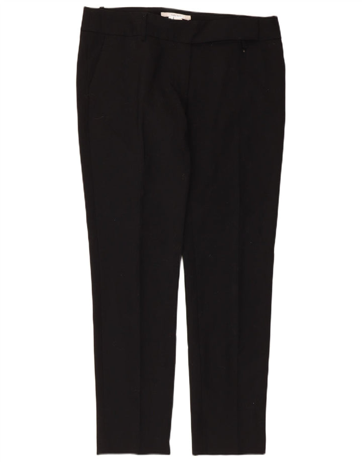 Zara Γυναικείο Slim παντελόνι Chino EU 42 Large W32 L30 Μαύρο πολυεστέρα